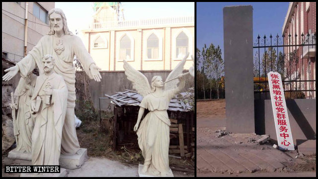 사진: 성당에서 모든 조각상들이 제거된 모습