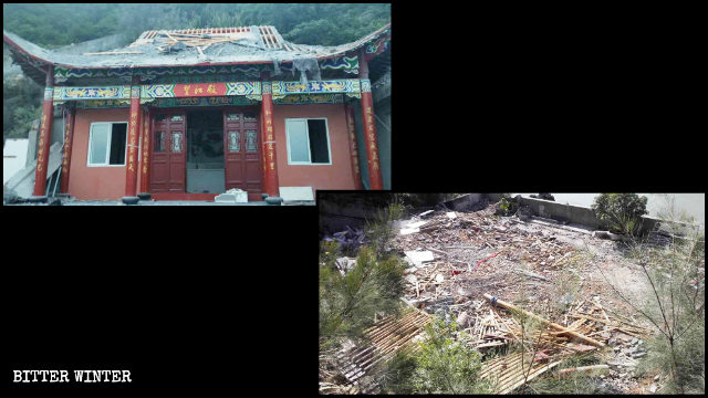 7월 19일에 철거된 위환(玉環)시 소재 도교 사원