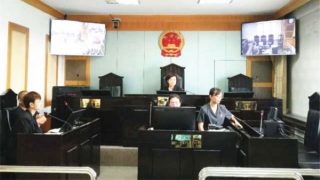 신장 위구르 자치구 쿠이툰(奎屯)시 인민 법원의 모습