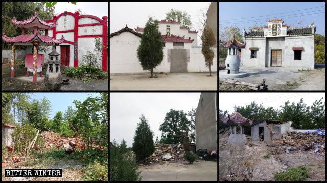 작년, 후베이성에서는 여러 민속신앙 사찰이 철거되었다