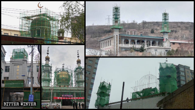 핑량(平涼)시만 해도 수많은 모스크가 '중국화' 개조 공사 중이다.
